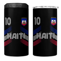 Haiti Soccer 4 in 1 Can Cooler Tumbler Haitian Football Fan Pride National Team Support Graphic