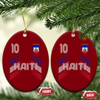 Haiti Soccer Ceramic Ornament Haitian Football Fan Pride National Team Support Graphic