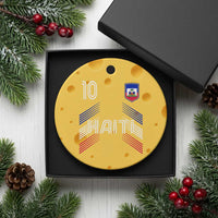 Haiti Soccer Ceramic Ornament Haitian Football Fan Pride National Team Support Graphic