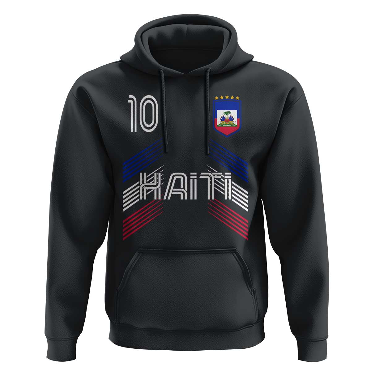 Haiti Soccer Hoodie Haitian Football Fan Pride National Team Support Graphic