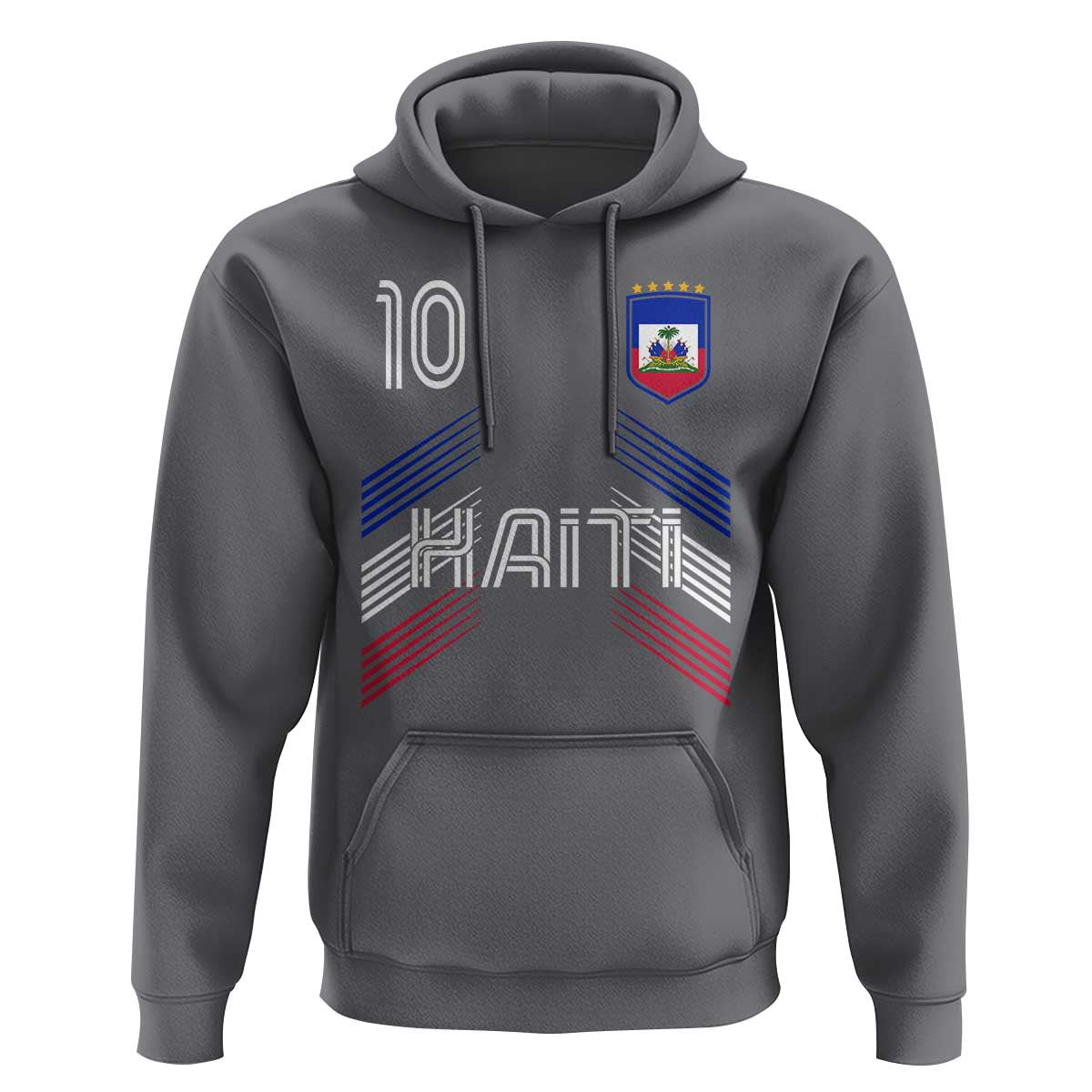 Haiti Soccer Hoodie Haitian Football Fan Pride National Team Support Graphic