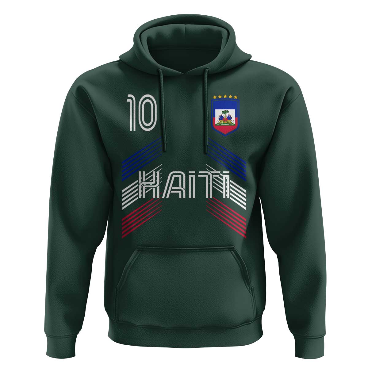 Haiti Soccer Hoodie Haitian Football Fan Pride National Team Support Graphic