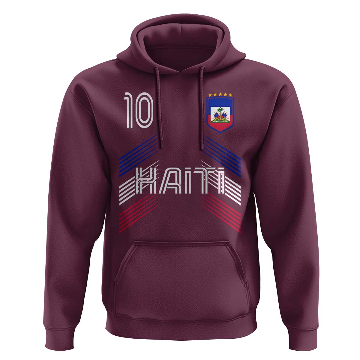 Haiti Soccer Hoodie Haitian Football Fan Pride National Team Support Graphic