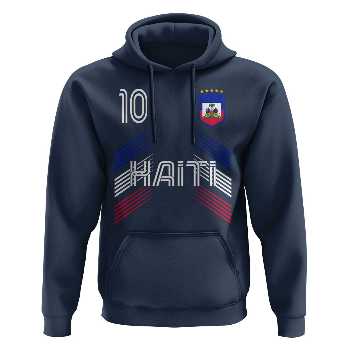 Haiti Soccer Hoodie Haitian Football Fan Pride National Team Support Graphic