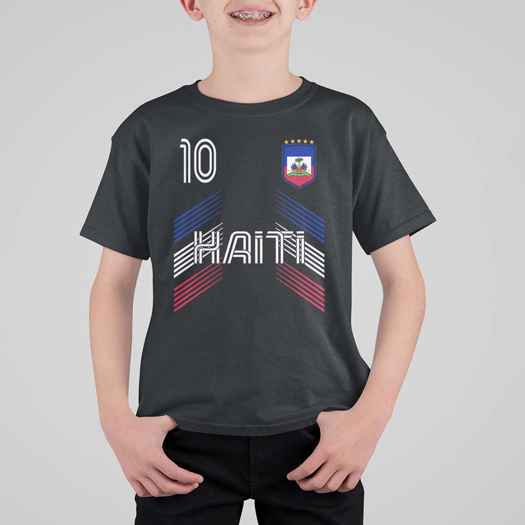 Haiti Soccer T Shirt For Kid Haitian Football Fan Pride National Team Support Graphic