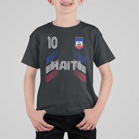 Haiti Soccer T Shirt For Kid Haitian Football Fan Pride National Team Support Graphic