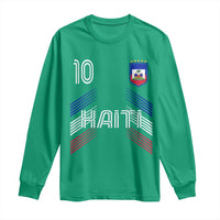 Haiti Soccer Long Sleeve Shirt Haitian Football Fan Pride National Team Support Graphic