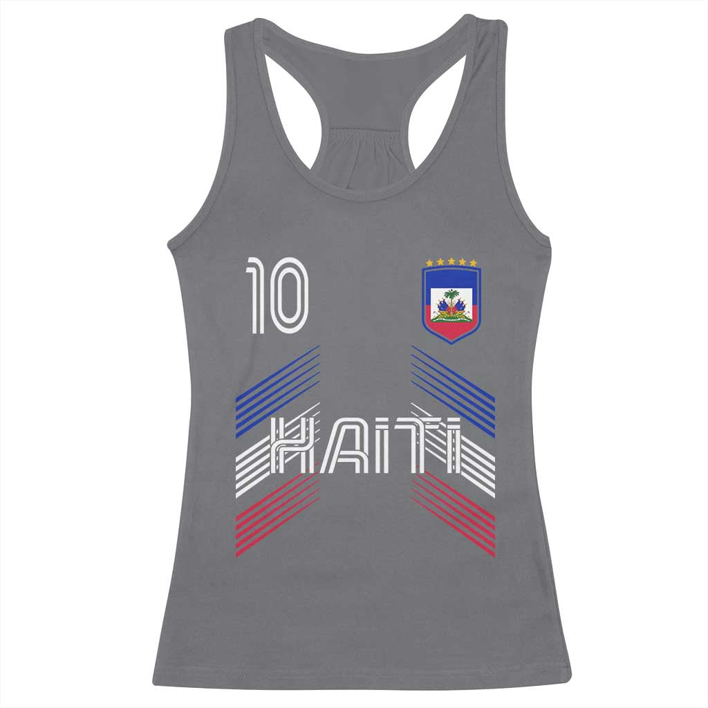 Haiti Soccer Racerback Tank Top Haitian Football Fan Pride National Team Support Graphic
