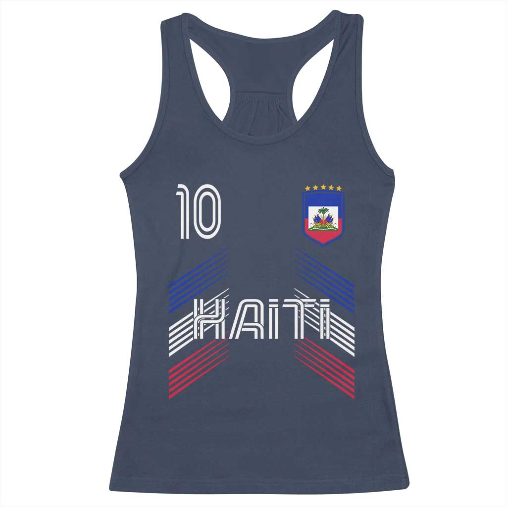 Haiti Soccer Racerback Tank Top Haitian Football Fan Pride National Team Support Graphic