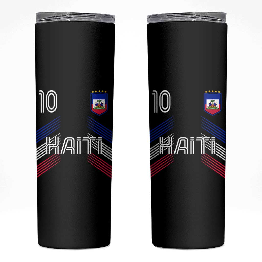 Haiti Soccer Skinny Tumbler Haitian Football Fan Pride National Team Support Graphic