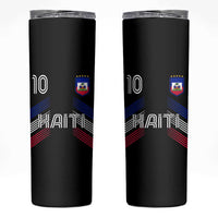 Haiti Soccer Skinny Tumbler Haitian Football Fan Pride National Team Support Graphic
