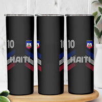 Haiti Soccer Skinny Tumbler Haitian Football Fan Pride National Team Support Graphic