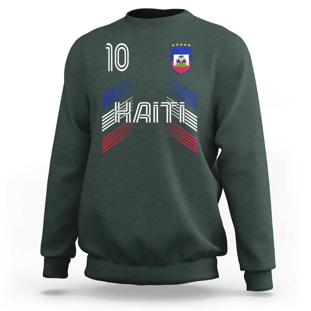 Haiti Soccer Sweatshirt Haitian Football Fan Pride National Team Support Graphic