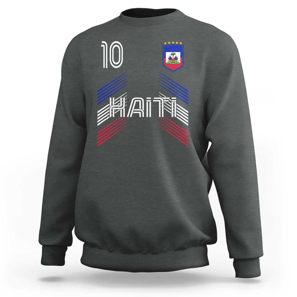 Haiti Soccer Sweatshirt Haitian Football Fan Pride National Team Support Graphic