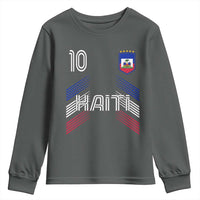Haiti Soccer Youth Sweatshirt Haitian Football Fan Pride National Team Support Graphic