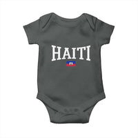 Haiti Haitian Flag Caribbean Souvenir Baby Onesie Vintage Varsity Sports