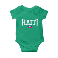 Haiti Haitian Flag Caribbean Souvenir Baby Onesie Vintage Varsity Sports