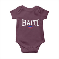 Haiti Haitian Flag Caribbean Souvenir Baby Onesie Vintage Varsity Sports