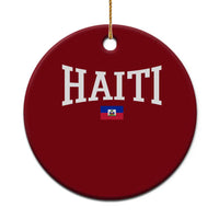 Haiti Haitian Flag Caribbean Souvenir Ceramic Ornament Vintage Varsity Sports