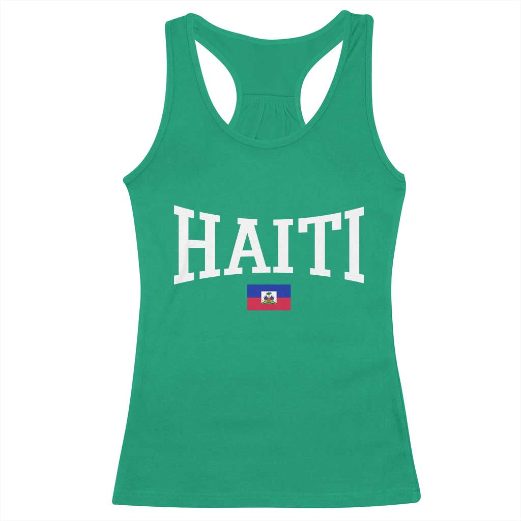 Haiti Haitian Flag Caribbean Souvenir Racerback Tank Top Vintage Varsity Sports