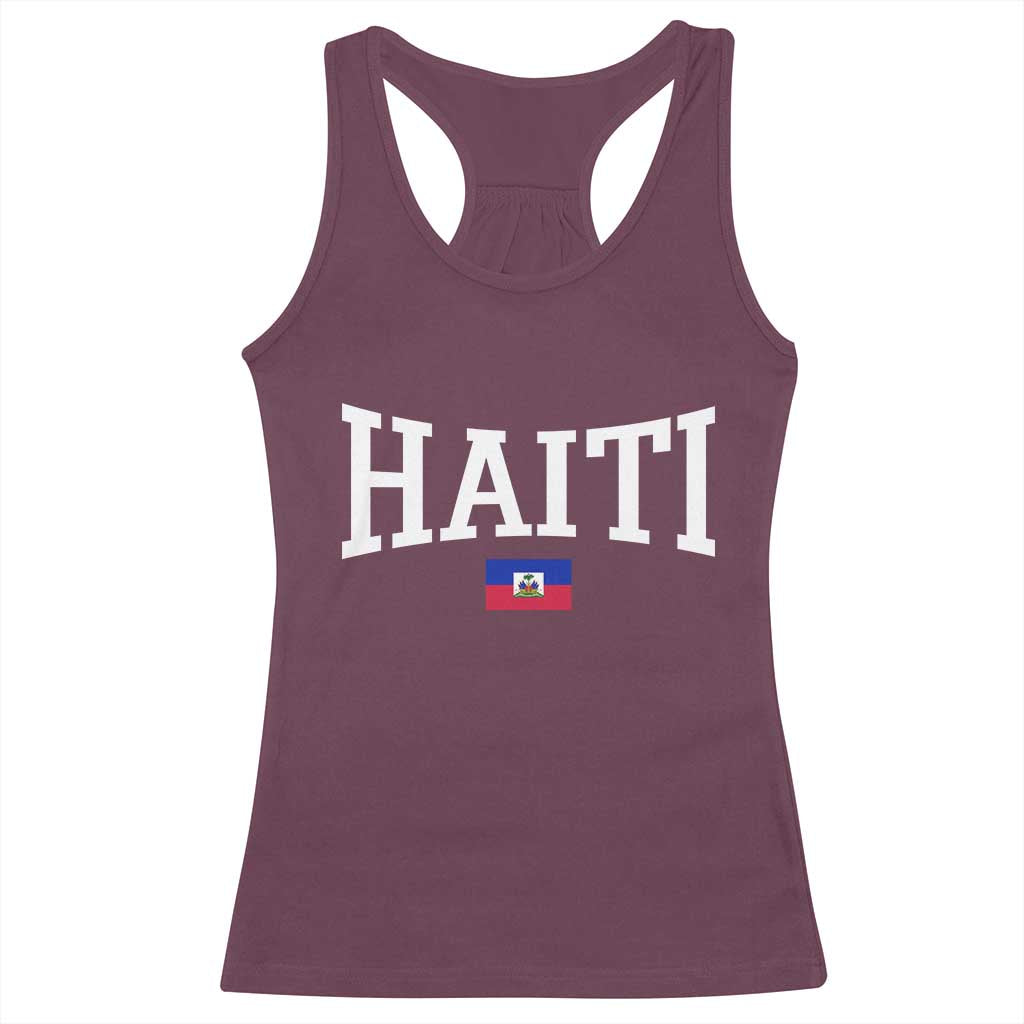 Haiti Haitian Flag Caribbean Souvenir Racerback Tank Top Vintage Varsity Sports