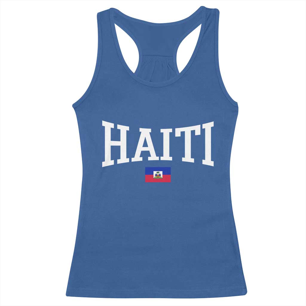 Haiti Haitian Flag Caribbean Souvenir Racerback Tank Top Vintage Varsity Sports