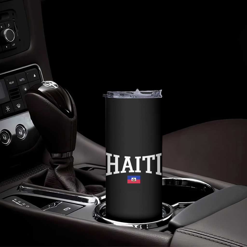 Haiti Haitian Flag Caribbean Souvenir Skinny Tumbler Vintage Varsity Sports