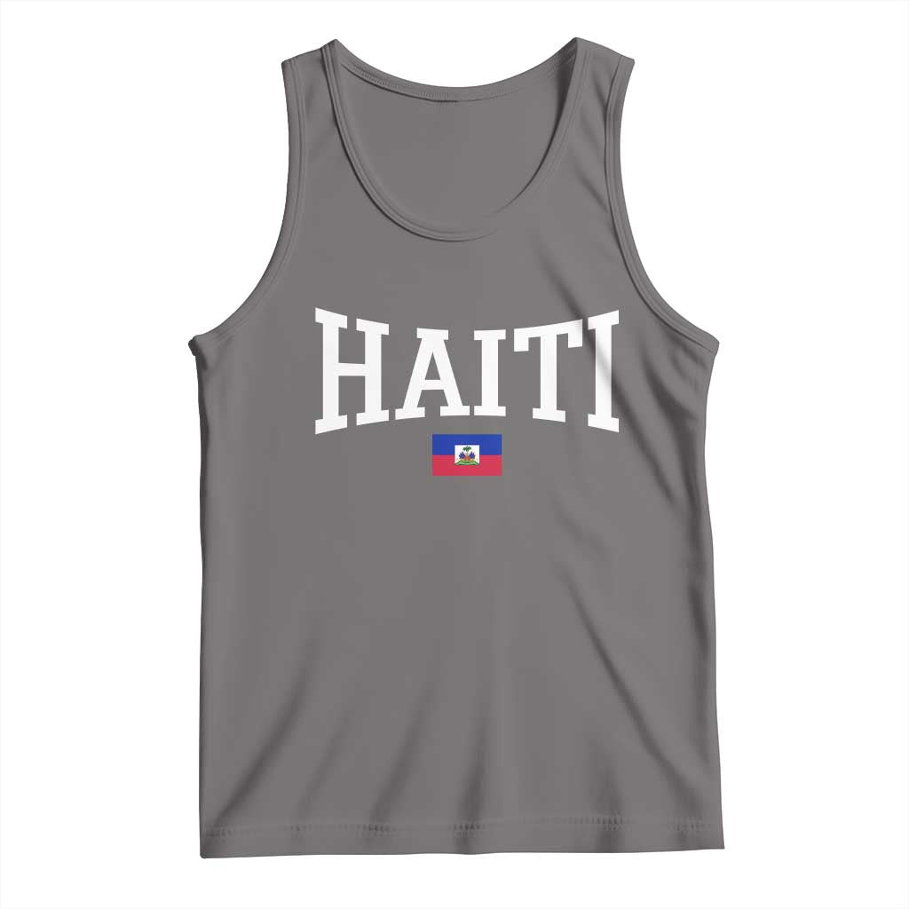 Haiti Haitian Flag Caribbean Souvenir Tank Top Vintage Varsity Sports