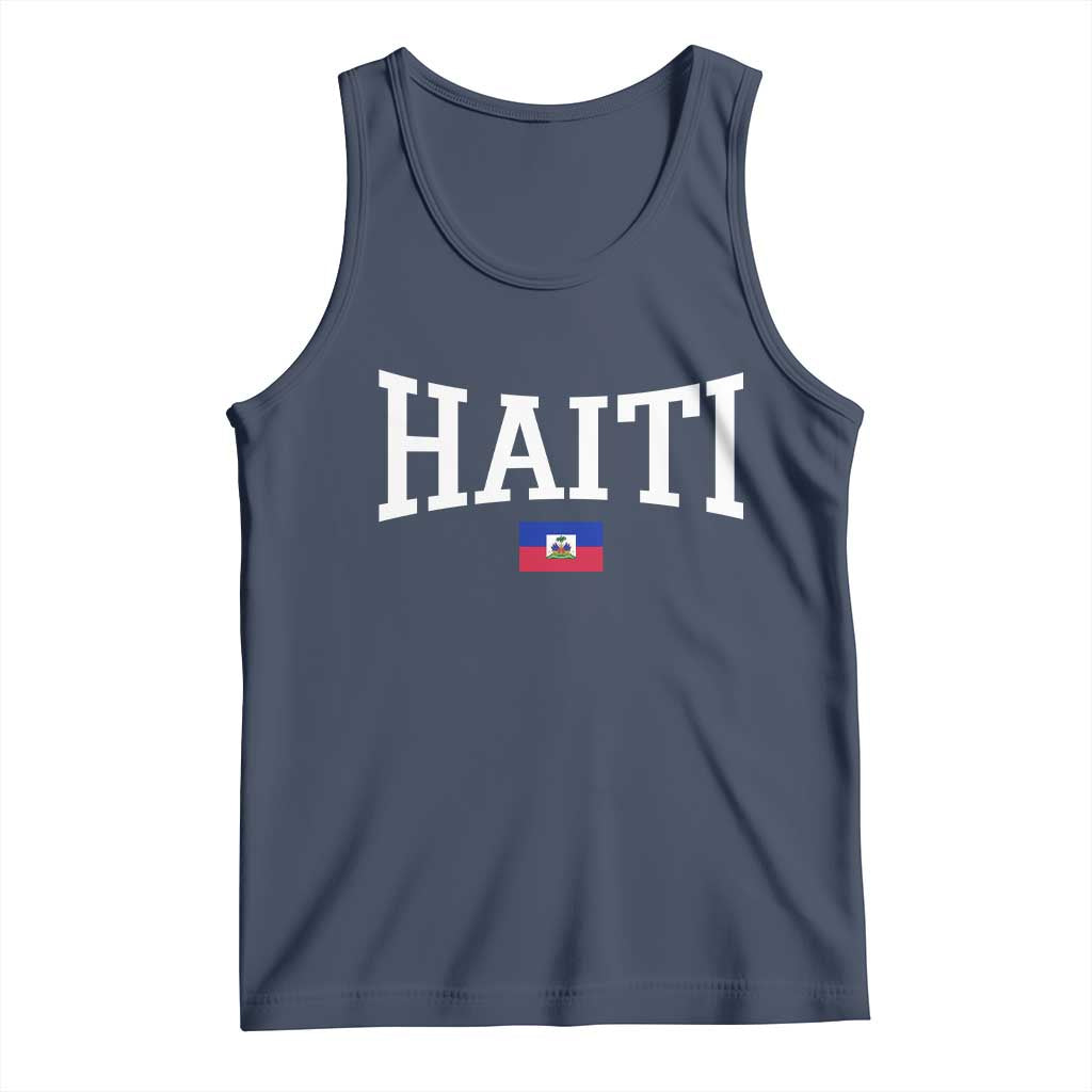 Haiti Haitian Flag Caribbean Souvenir Tank Top Vintage Varsity Sports