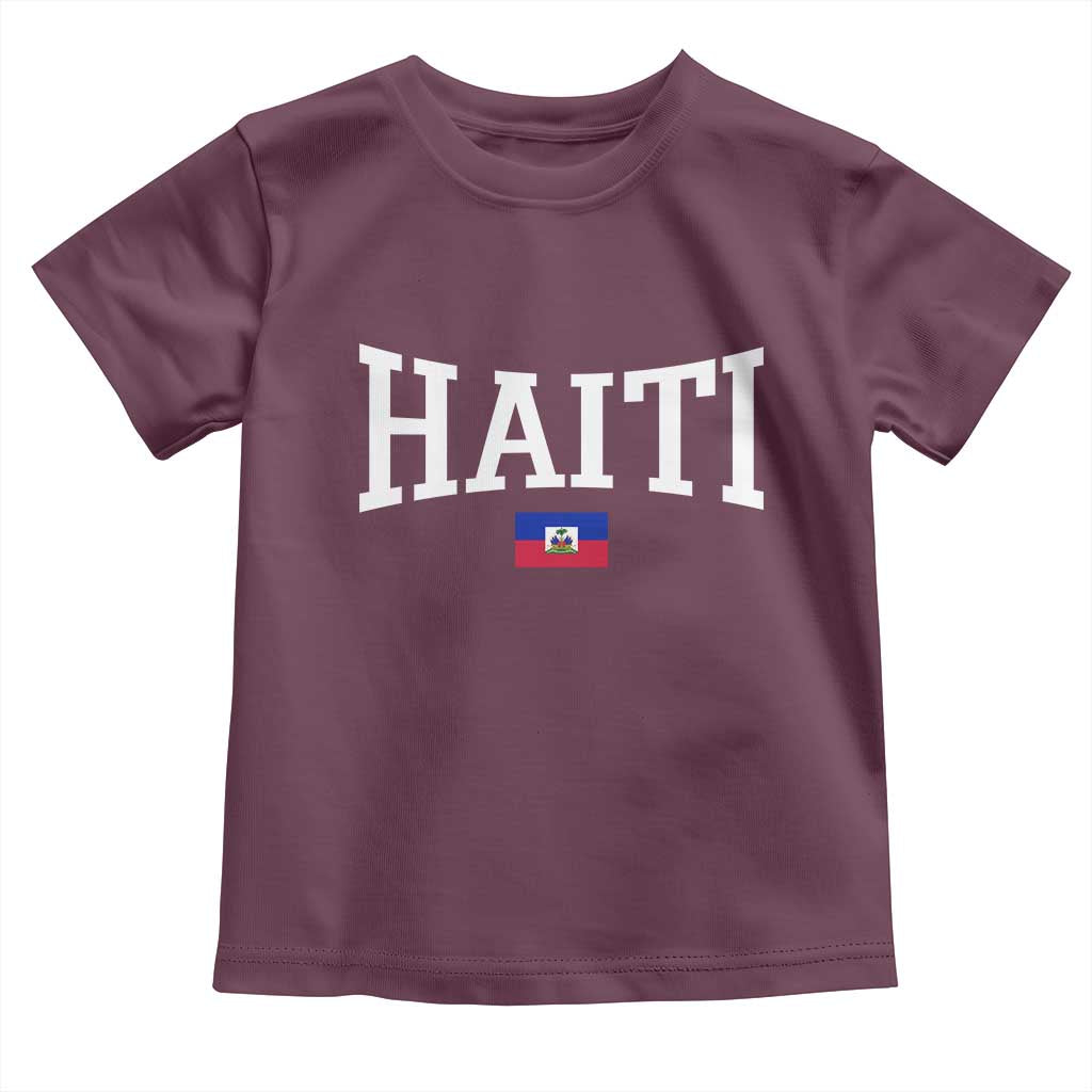 Haiti Haitian Flag Caribbean Souvenir Toddler T Shirt Vintage Varsity Sports