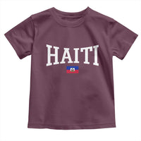Haiti Haitian Flag Caribbean Souvenir Toddler T Shirt Vintage Varsity Sports