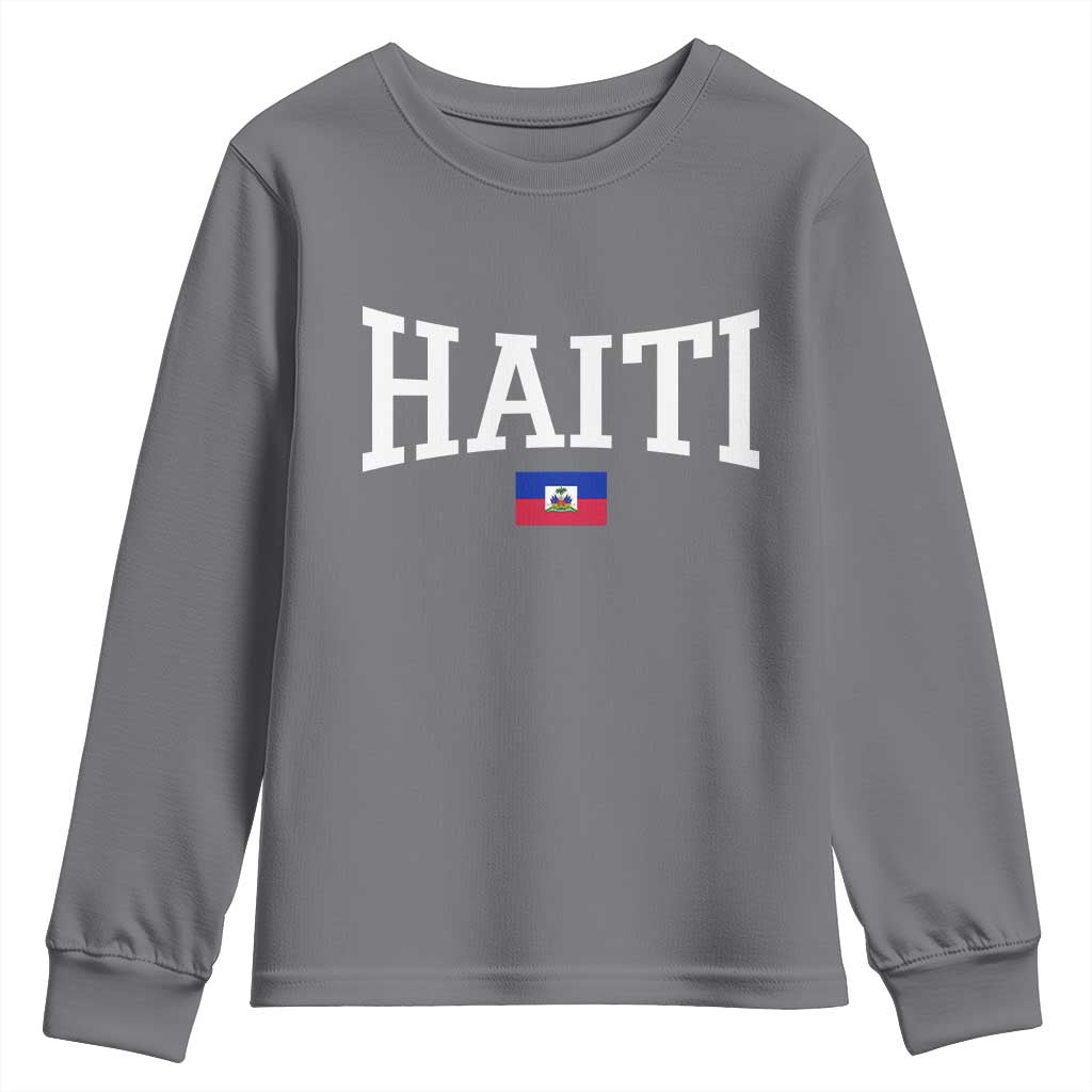 Haiti Haitian Flag Caribbean Souvenir Youth Sweatshirt Vintage Varsity Sports