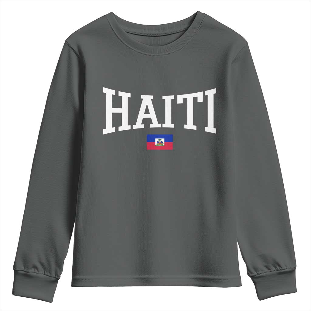 Haiti Haitian Flag Caribbean Souvenir Youth Sweatshirt Vintage Varsity Sports