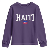 Haiti Haitian Flag Caribbean Souvenir Youth Sweatshirt Vintage Varsity Sports