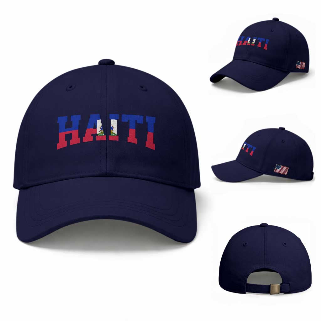 Vintage Haiti Baseball Cap Varsity Haitian Flag Classic Haitian Pride College Style