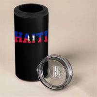 Vintage Haiti 4 in 1 Can Cooler Tumbler Varsity Haitian Flag Classic Haitian Pride College Style