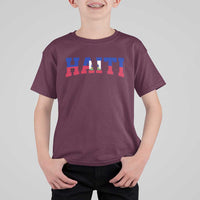 Vintage Haiti T Shirt For Kid Varsity Haitian Flag Classic Haitian Pride College Style
