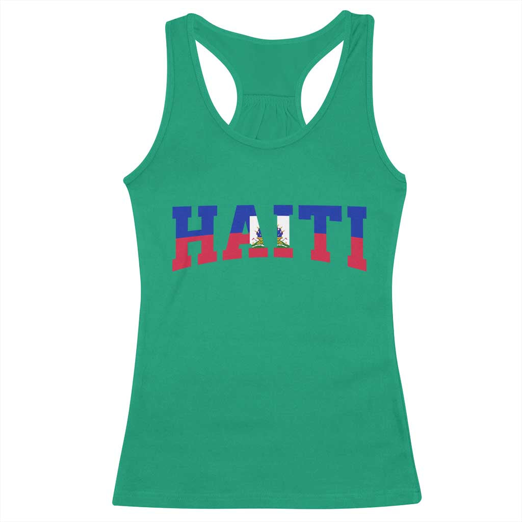 Vintage Haiti Racerback Tank Top Varsity Haitian Flag Classic Haitian Pride College Style