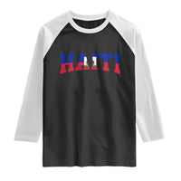 Vintage Haiti Raglan Shirt Varsity Haitian Flag Classic Haitian Pride College Style