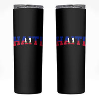 Vintage Haiti Skinny Tumbler Varsity Haitian Flag Classic Haitian Pride College Style