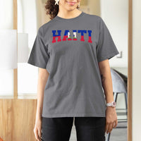 Vintage Haiti T Shirt For Women Varsity Haitian Flag Classic Haitian Pride College Style