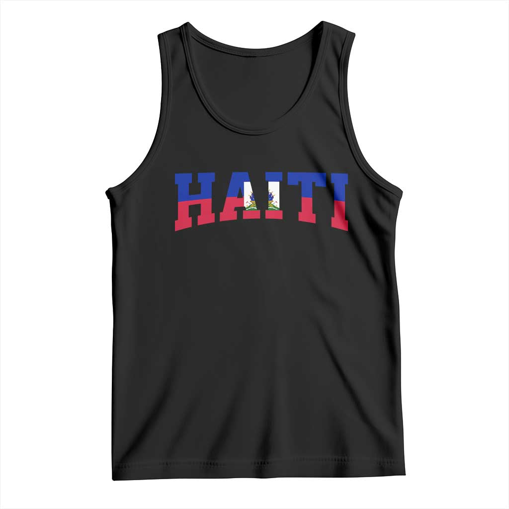 Vintage Haiti Tank Top Varsity Haitian Flag Classic Haitian Pride College Style