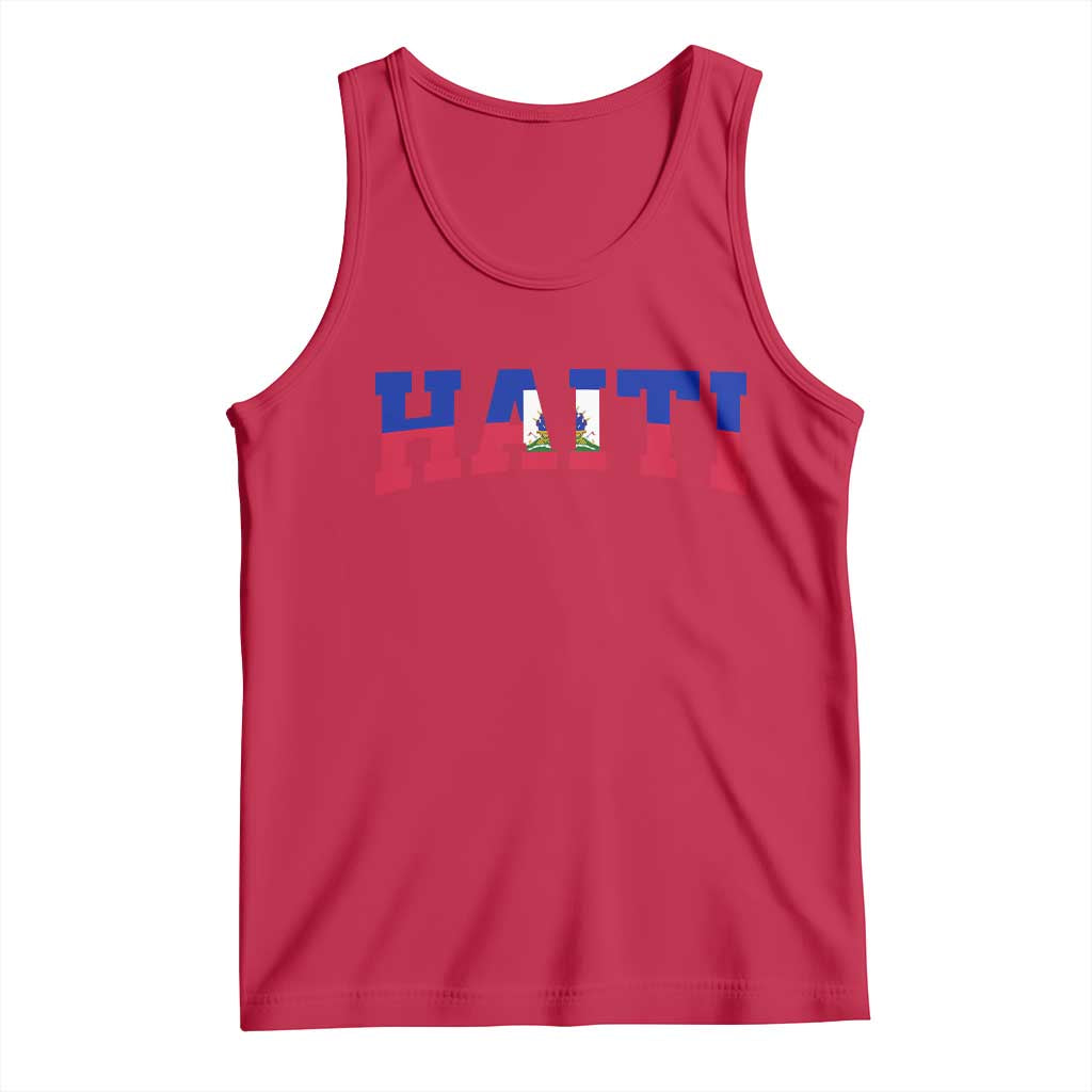 Vintage Haiti Tank Top Varsity Haitian Flag Classic Haitian Pride College Style