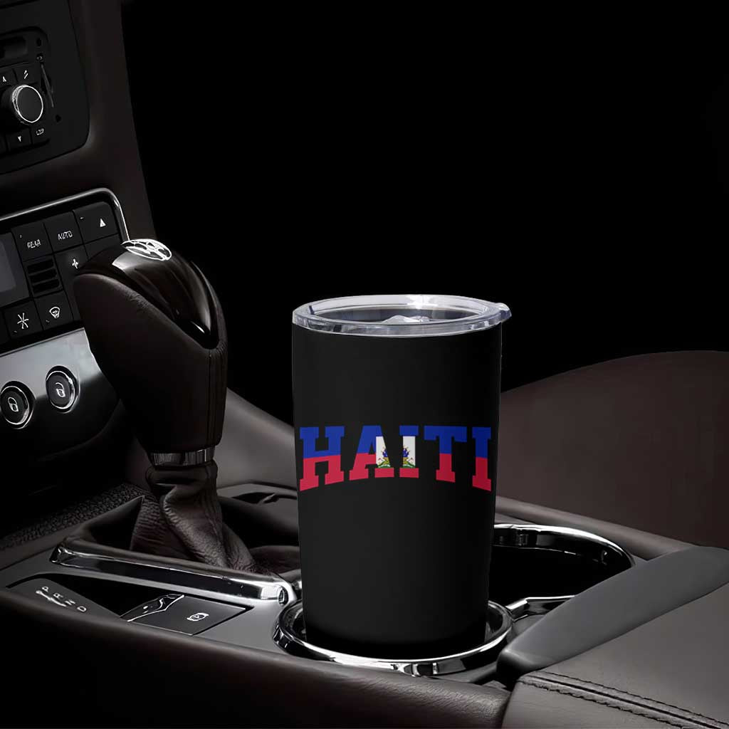 Vintage Haiti Tumbler Cup Varsity Haitian Flag Classic Haitian Pride College Style