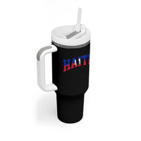 Vintage Haiti Tumbler With Handle Varsity Haitian Flag Classic Haitian Pride College Style