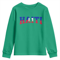 Vintage Haiti Youth Sweatshirt Varsity Haitian Flag Classic Haitian Pride College Style