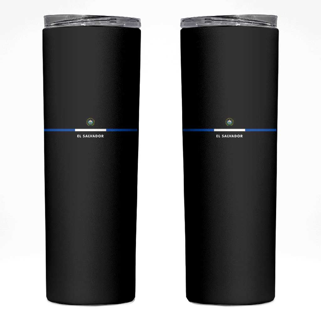 El Salvador Skinny Tumbler Vintage Salvadoran Flag Independence Day - Wonder Print Shop