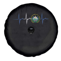 El Salvador Spare Tire Cover Vintage Salvadoran Flag Heartbeat Independence Day - Wonder Print Shop
