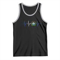 El Salvador Tank Top Vintage Salvadoran Flag Heartbeat Independence Day - Wonder Print Shop