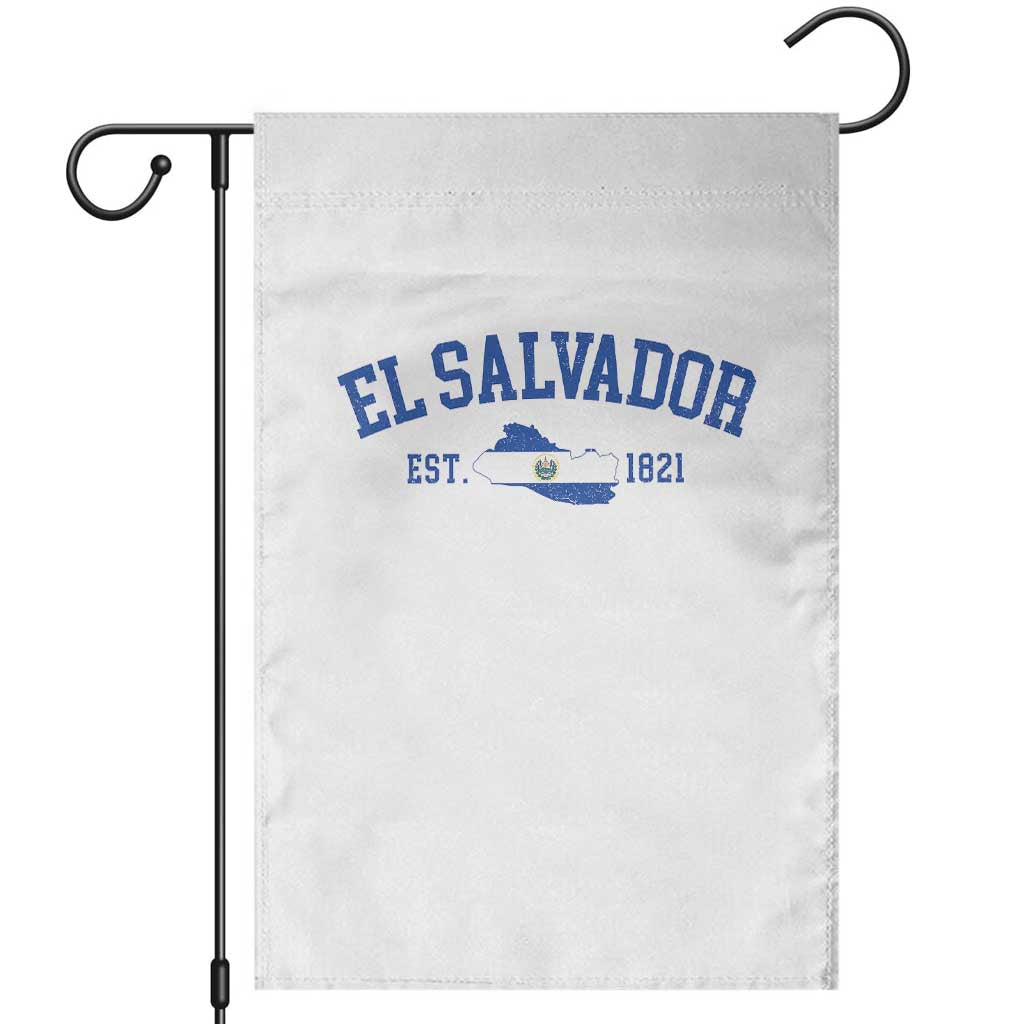Vintage El Salvador Map Garden Flag Salvadoran Independence Day Jersey Letters - Wonder Print Shop